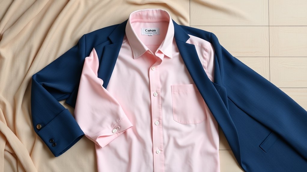 koszula pasująca do niebieskiego żakietu