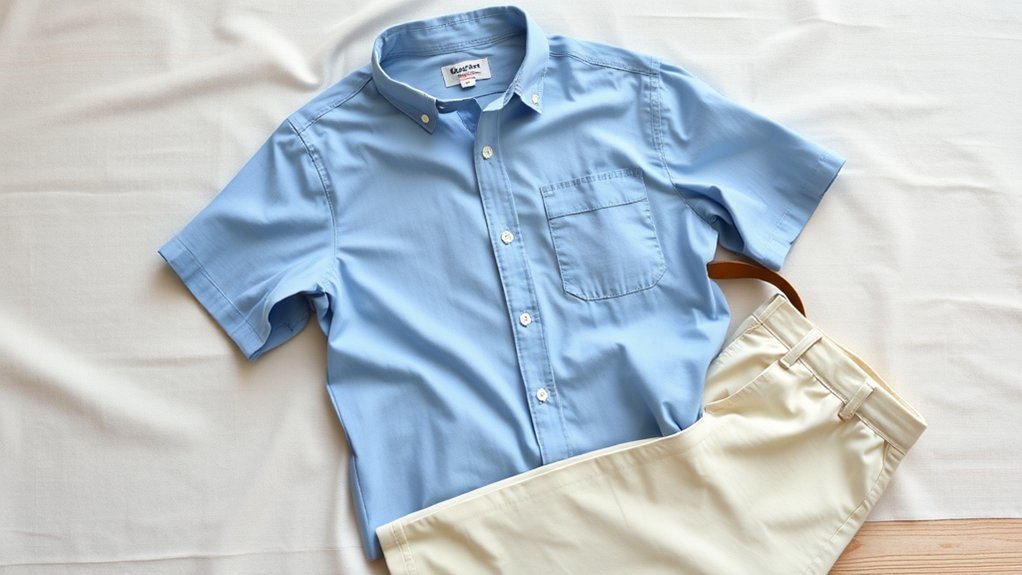 style koszul do jasnych spodni