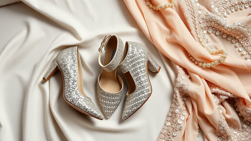 stylowe buty do sukienek cekinowych