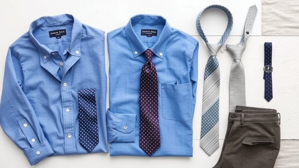 wybór krawata do niebieskiej koszuli