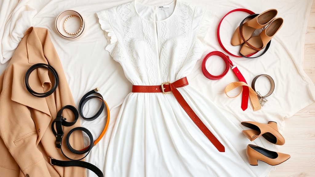 kolory pasków do białej sukienki