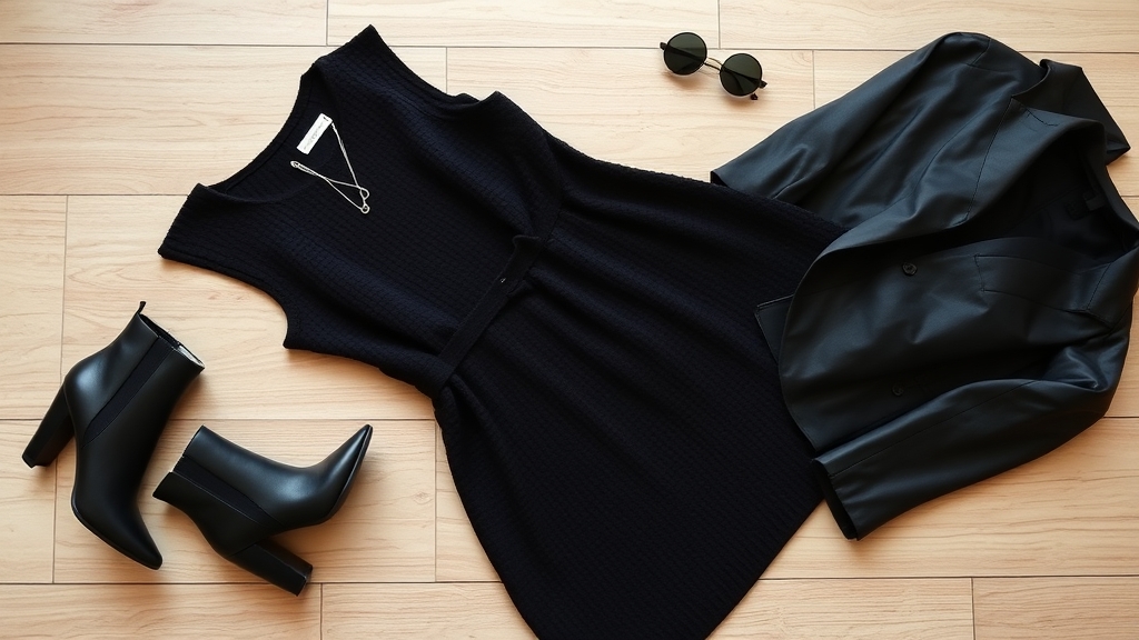 elegancka sukienka i rajstopy