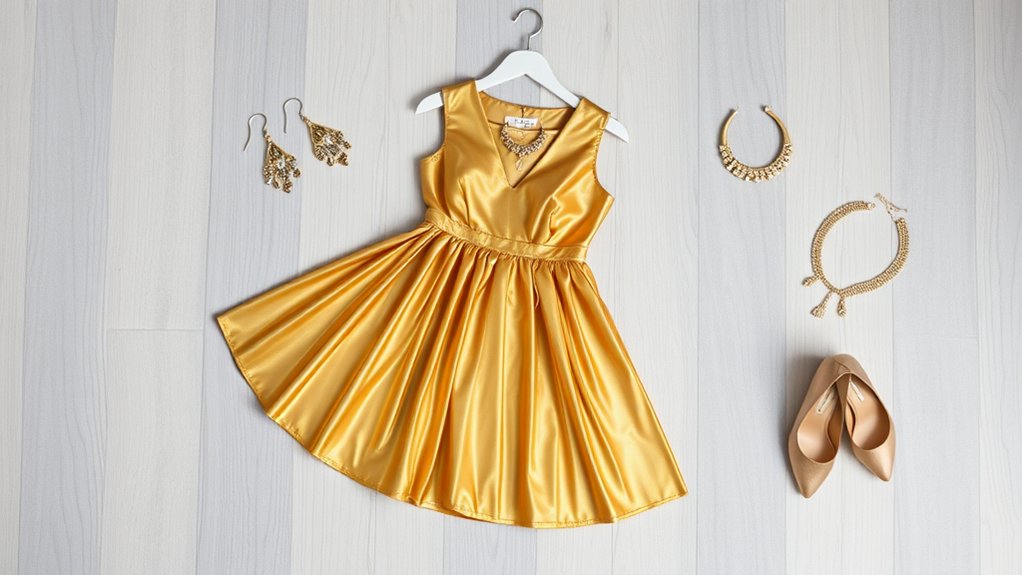 biżuteria do złotej sukienki