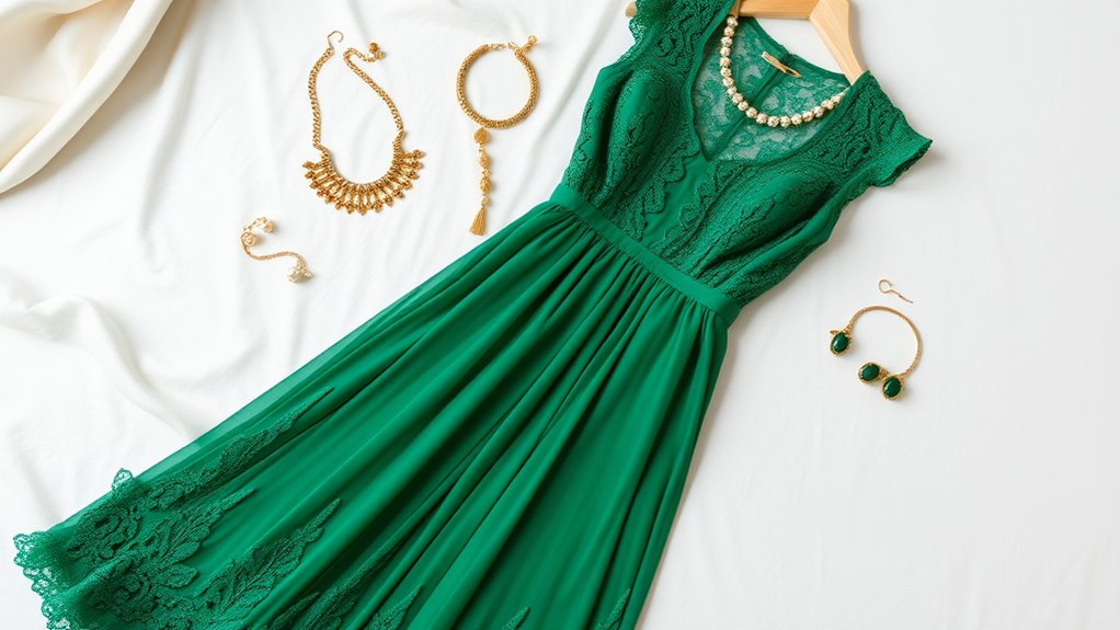 biżuteria, która uzupełnia zieleń