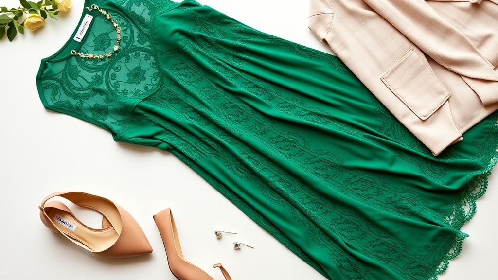 wzory paznokci do zielonych sukienek