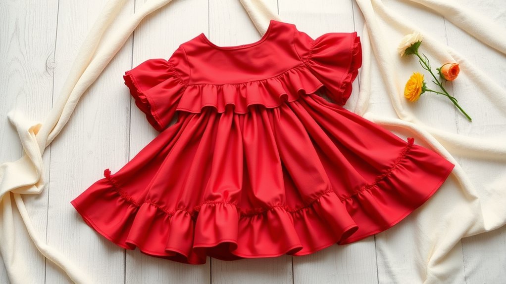 kurs szycia sukienki z falbanami