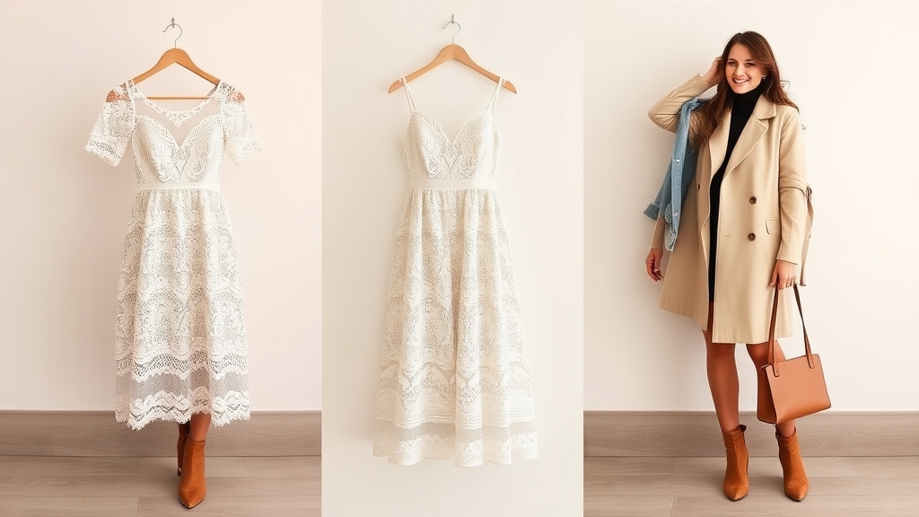 Starannie stylizowanie koronkowych sukienek