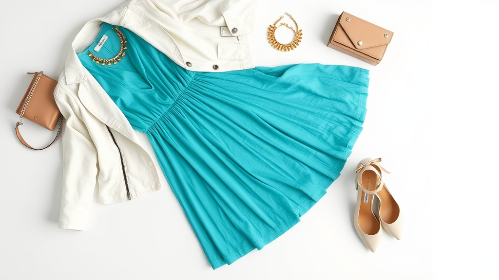 kombinacje kolorów sukienki w kolorze turkusowym